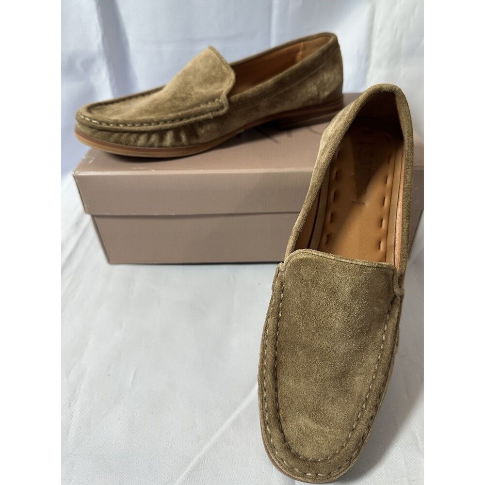 SARTO Franco Sarto Women's A. Gina Moc Toe Classic Loafer Tan Suede Sz 6M